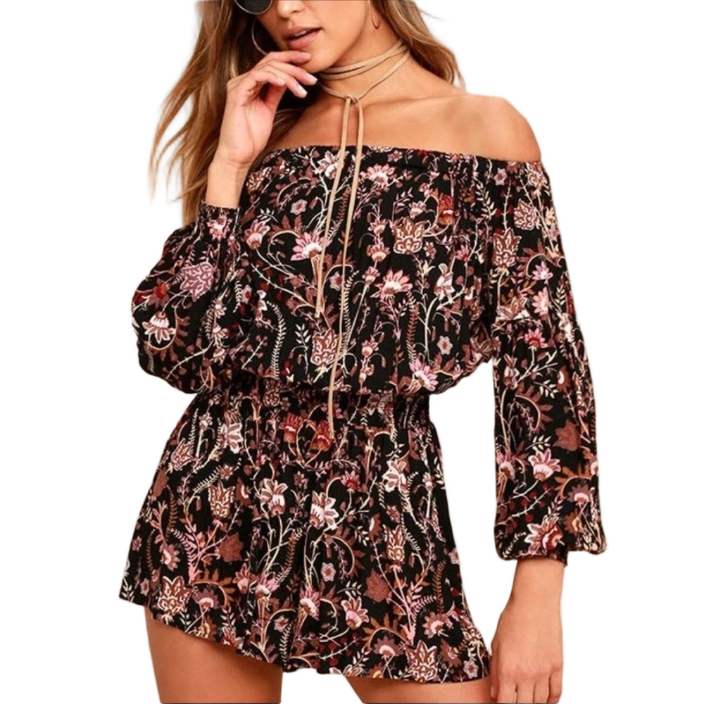Free People Pretty And Free Off Shoulder Floral Romper Size Small NWT